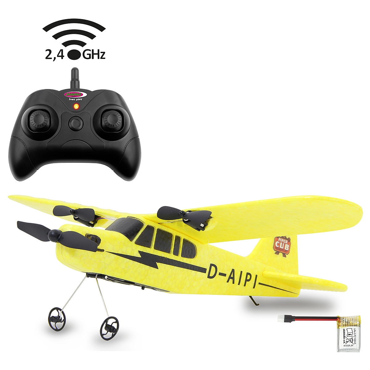 JAMARA Piper J3-CUB Flugzeug 2,4 GHz Gyro 2CH - Bild 1