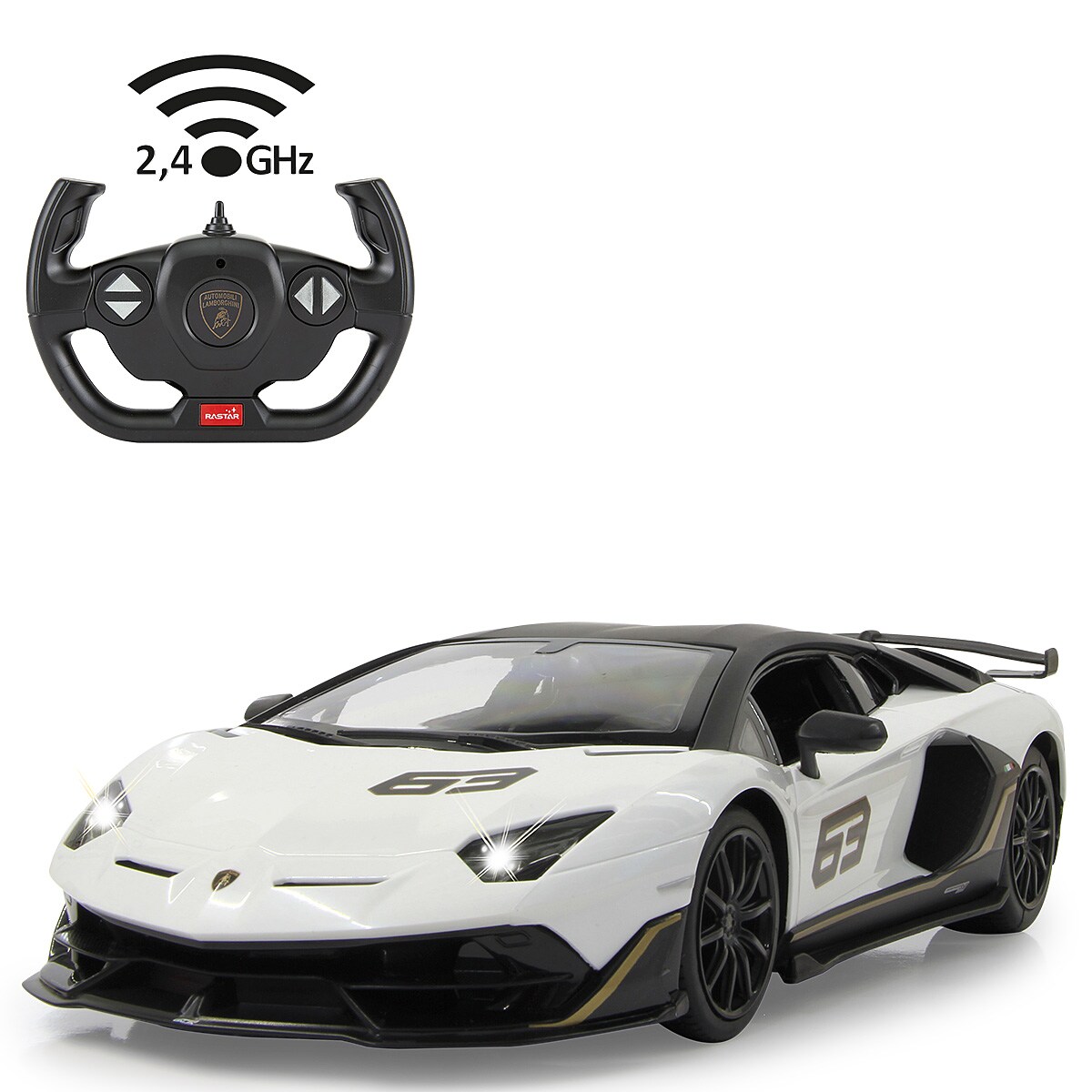 JAMARA Lamborghini Aventador SVJ Performance 1:14 wei&szlig; 2,4GHz - Bild 1