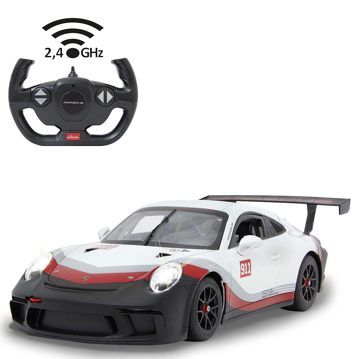 JAMARA Porsche 911 GT3 Cup 1:14 weiss 2,4GHz - Bild 1