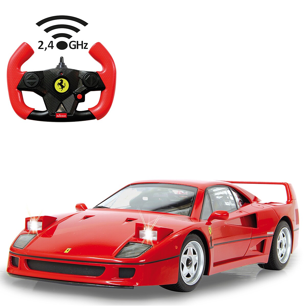 JAMARA Ferrari F40 1:14 rot 27MHz Klappscheinw. fernbedienbar - Bild 1