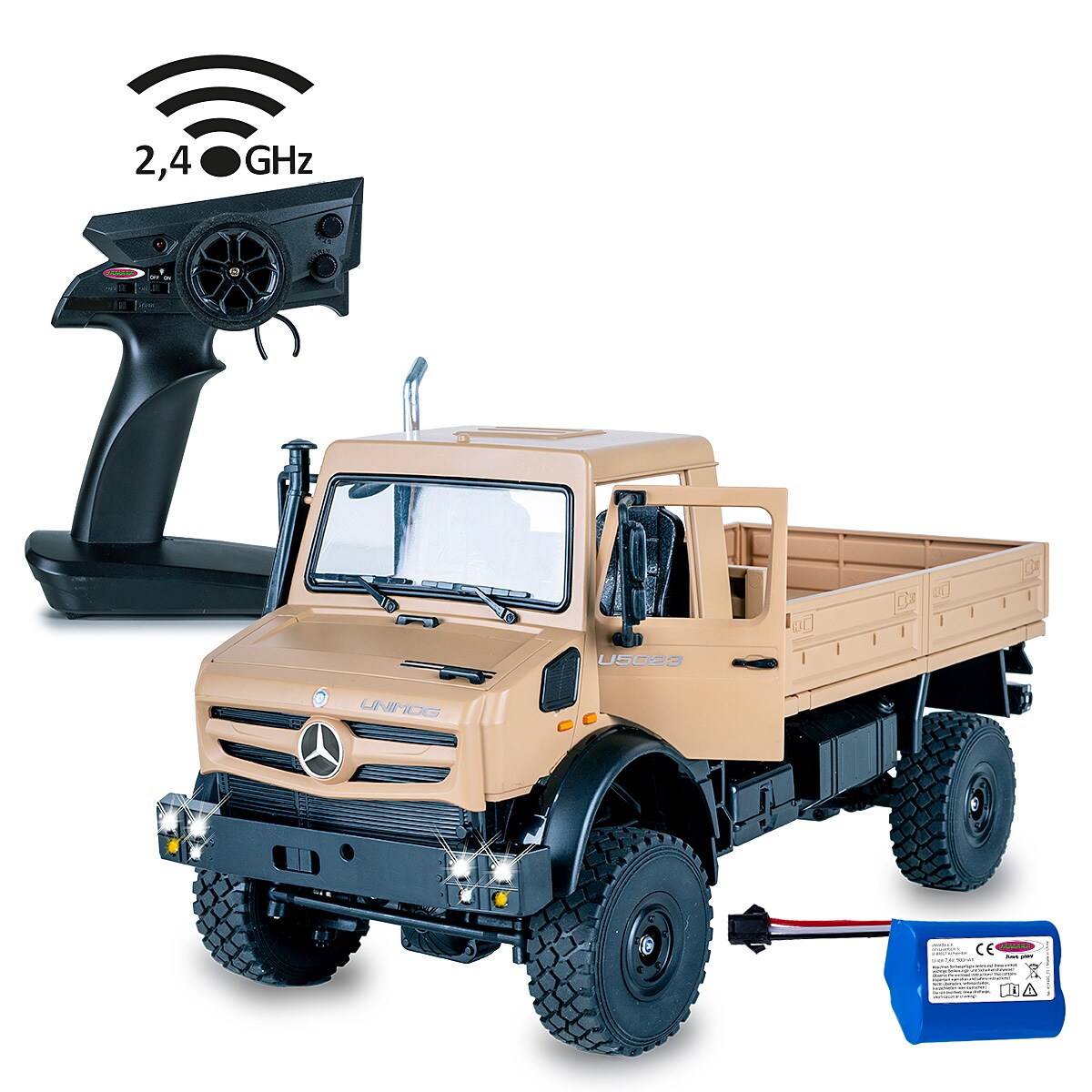 JAMARA Mercedes -Benz Unimog U5023 1:14 beige 2,4GHz | 04042774476182