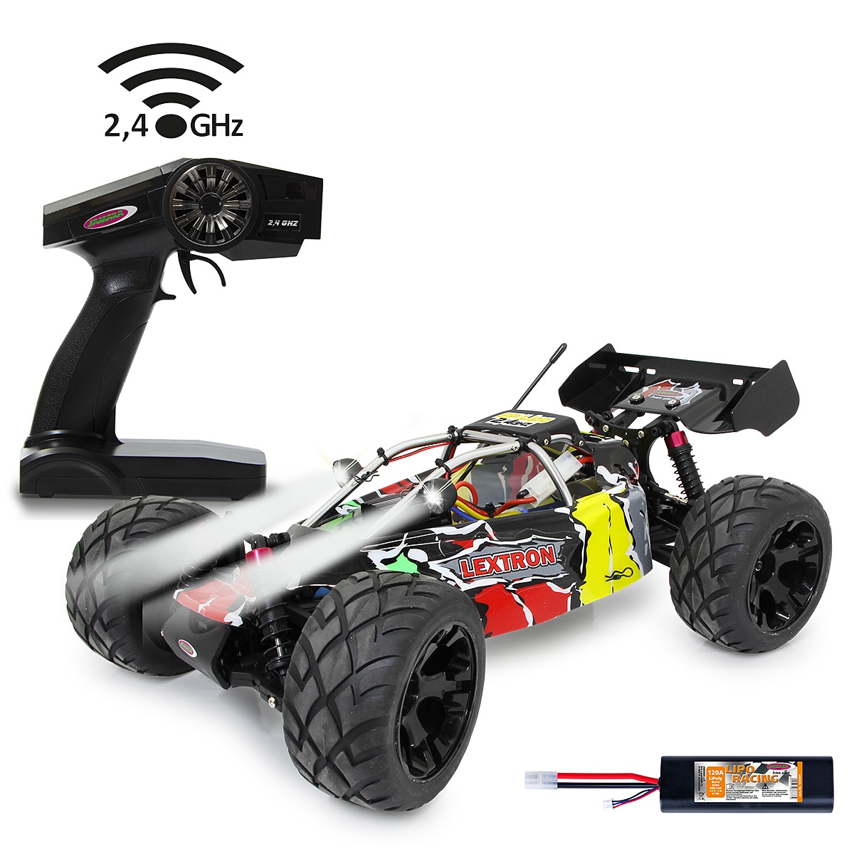 JAMARA-53111-Lextron Desertbuggy 4WD 1:10 Lipo 2,4GHz mit LED - Bild 1