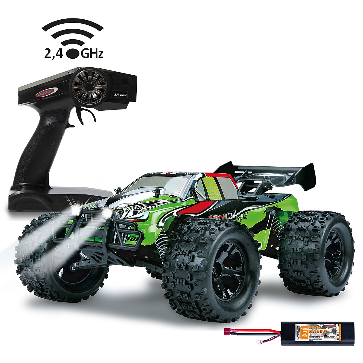 JAMARA-53265-Akron Monstertruck BL 4WD 1:10 Lipo 2,4GHz Wheelybar - Bild 1