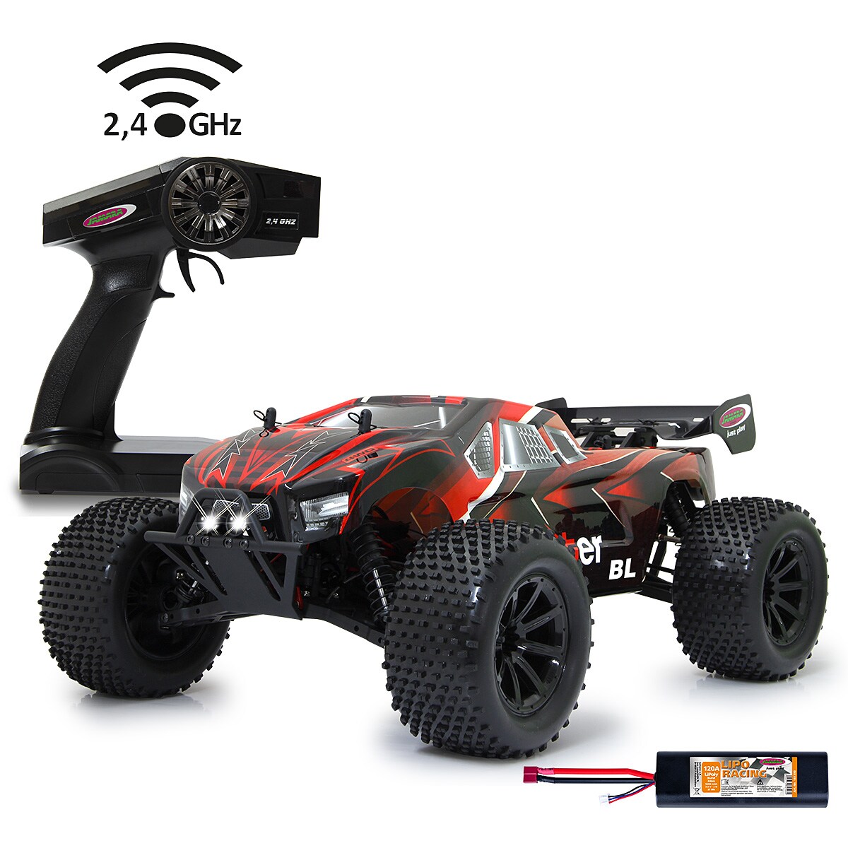 JAMARA-59740-Brecter Truggy BL 4WD 1:10 Lipo 2,4GHz mit LED - Bild 1