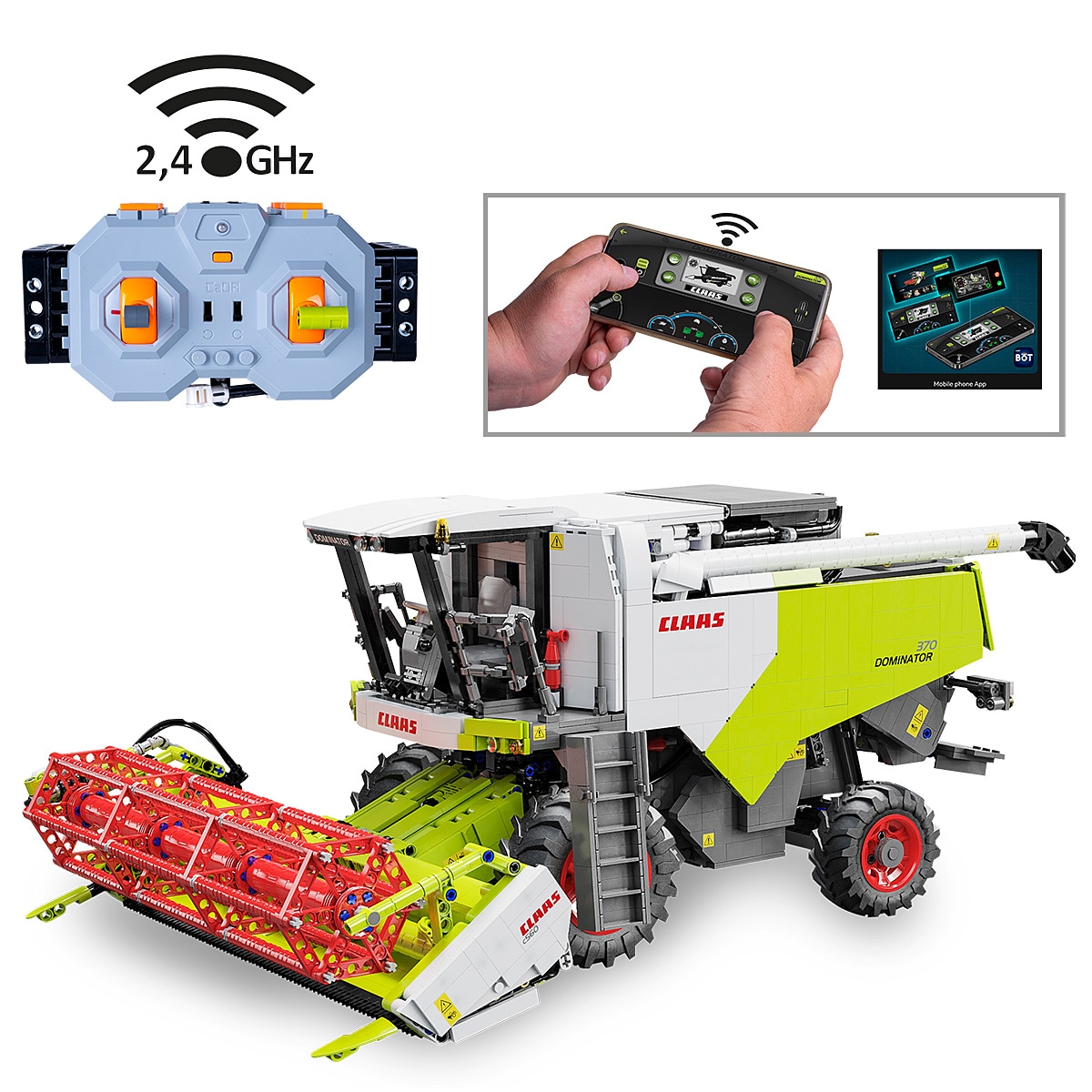 JAMARA CaDA Claas Dominator 370 1:18 2,4GHz Bricks - Bild 1