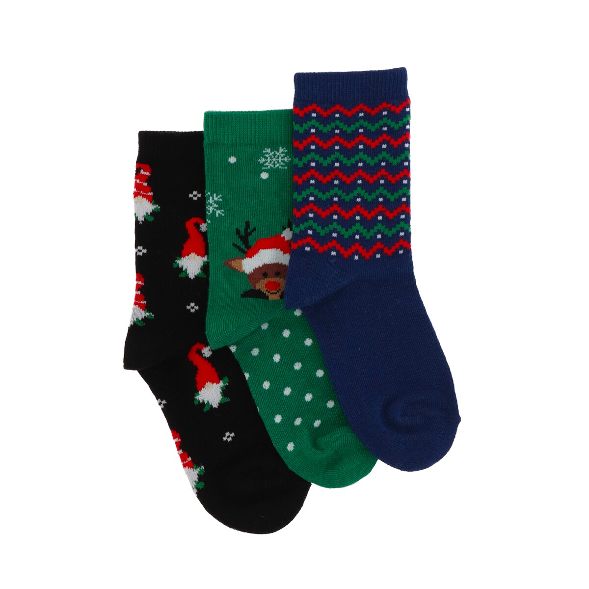Kinder Weihnachtssocken 3er-Pack, Christmas Gnome 23-26 - Bild 1