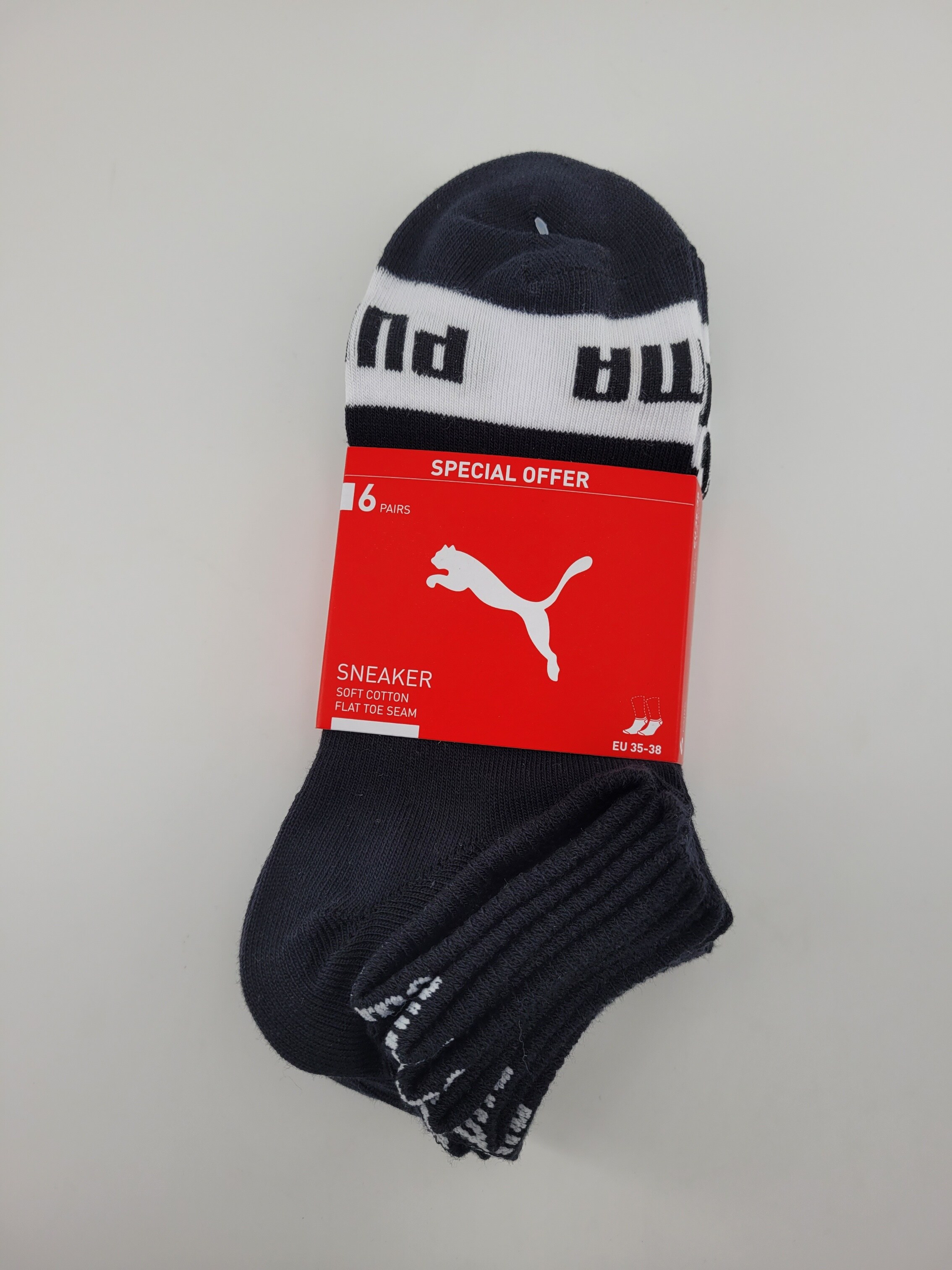 Puma Sneakersocken - schwarz Gr. 35-38 - Bild 1