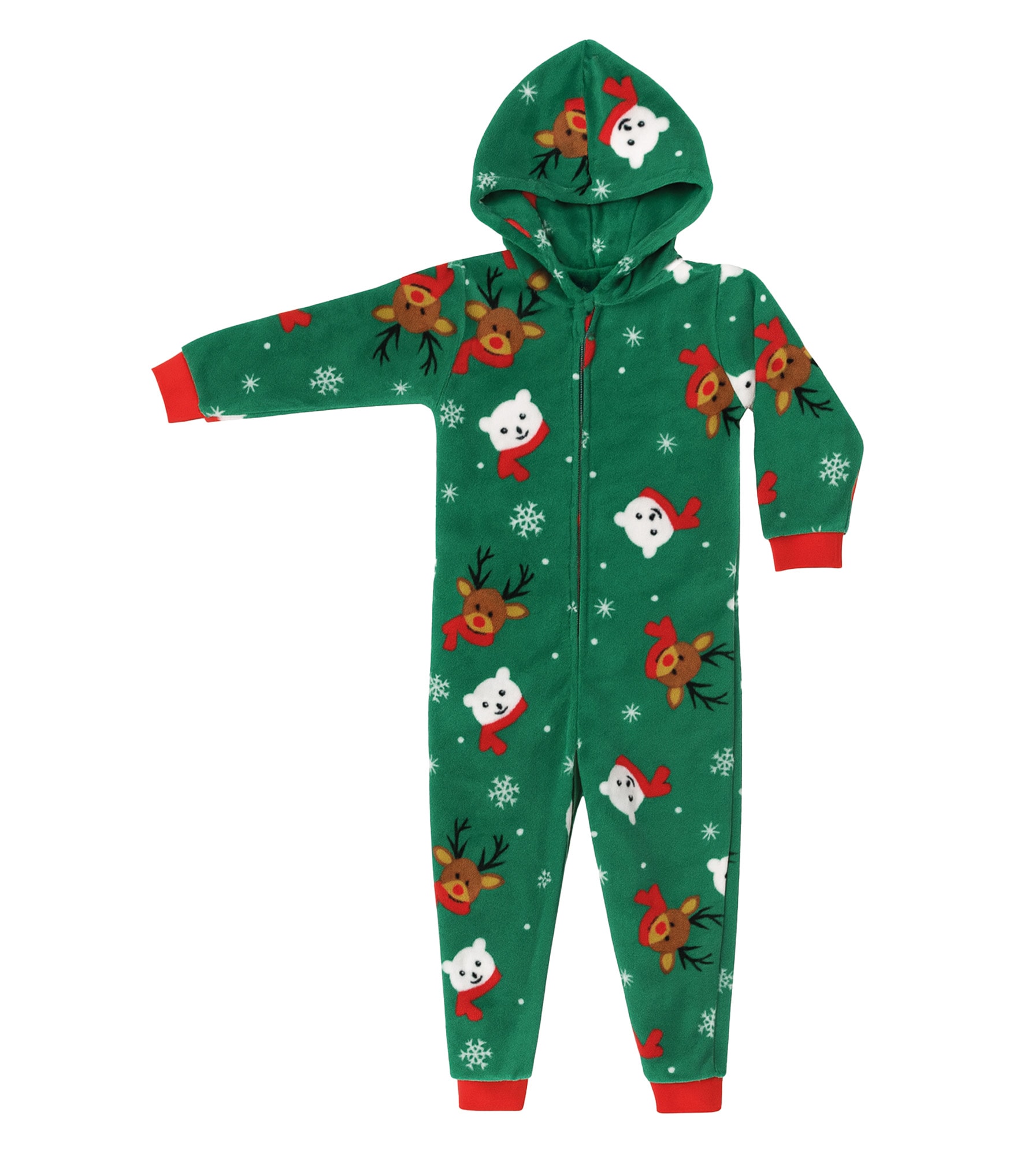 Kinder Onesie, gr&uuml;n Gr. 110/116 - Bild 1