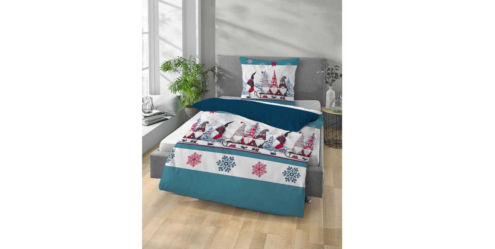 Dekor Bettw&auml;sche NG XMAS - Wichtel - Bild 1