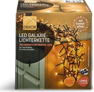 Dekor Galaxie Lichterkette, bernstein funkelnd - Bild 1