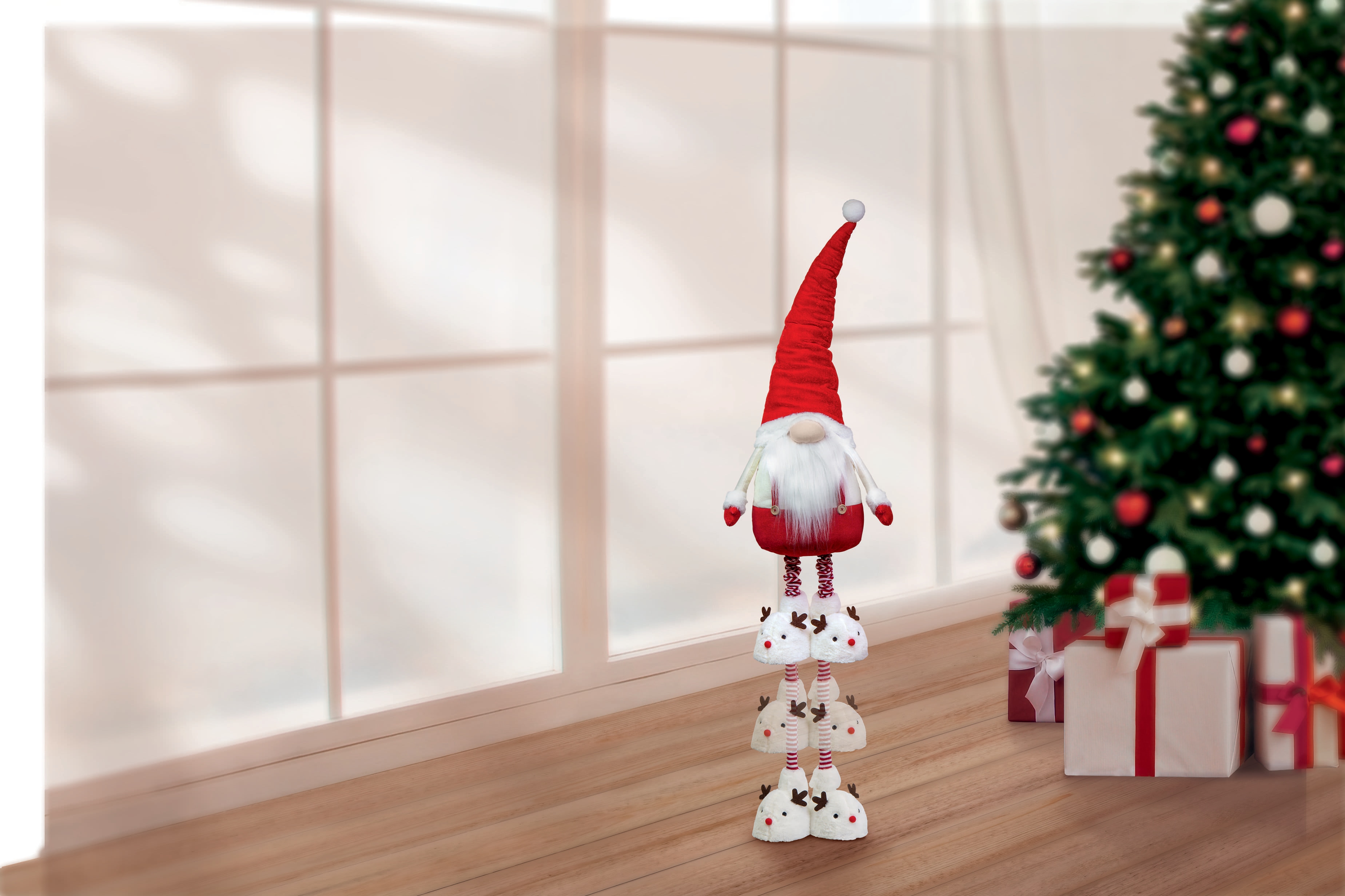 Dekor XXL Wichtel, rot/wei&szlig; - Bild 1