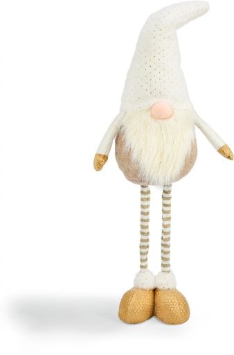 Dekor Wichtel Mittel, wei&szlig;/gold - Bild 1