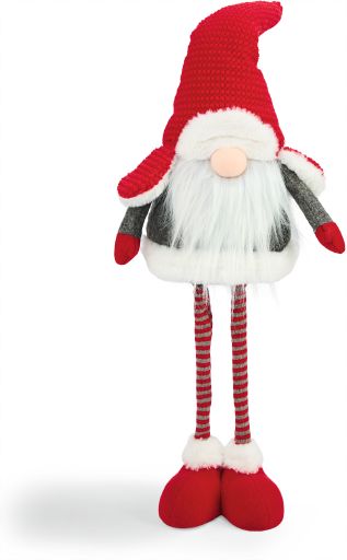 Dekor Wichtel Mittel, rot/grau - Bild 1