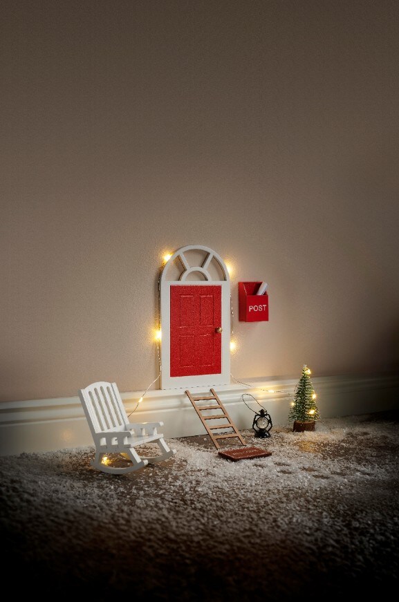 Dekor LED Wichtelt&uuml;r, Rote T&uuml;r - Bild 1