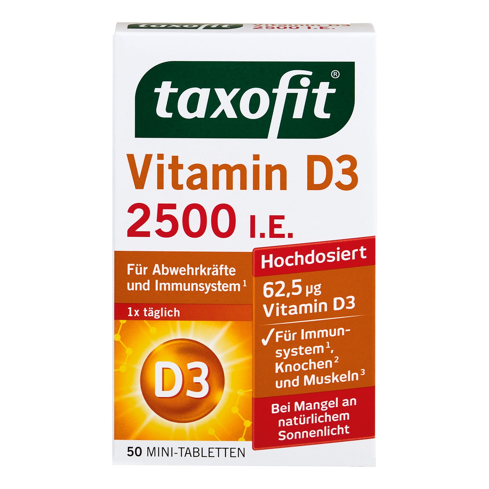 Taxofit Tabletten Vitamin D3 50 g, 7er Pack - Bild 1