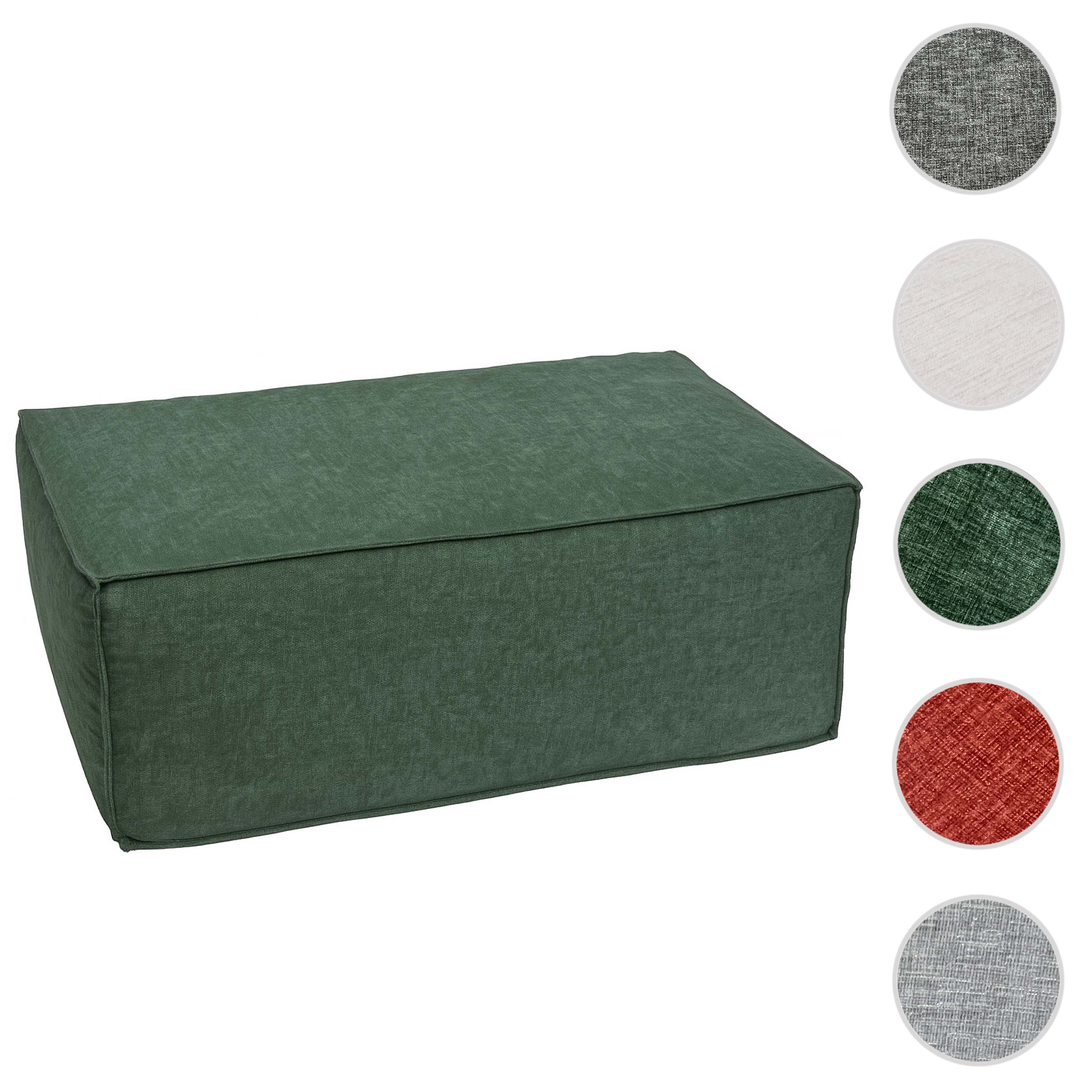 Ottomane/Zubehör für Sofa MCW-O54, Hocker Fußablage Recamiere Chaiselongue, Stoff/Textil 300g/m² 38x97x70cm ~ grün online kaufen bei Netto