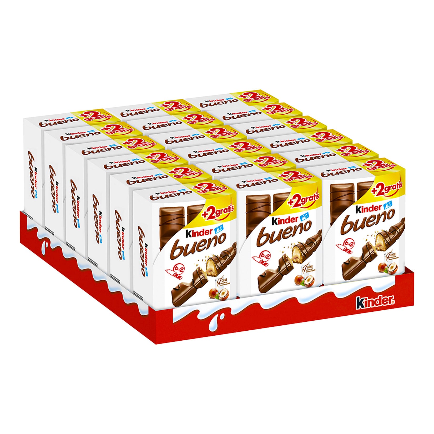 Kinder Bueno 6+2 Riegel 172 g, 18er Pack - Bild 1