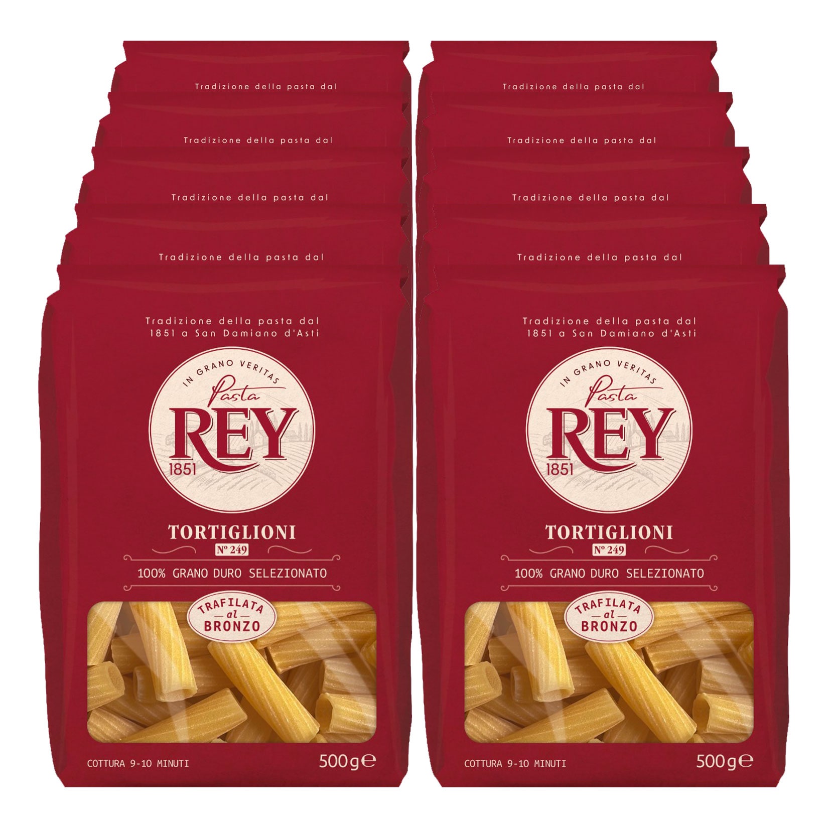Pasta Rey 1851 Tortigloni 500 g, 10er Pack - Bild 1