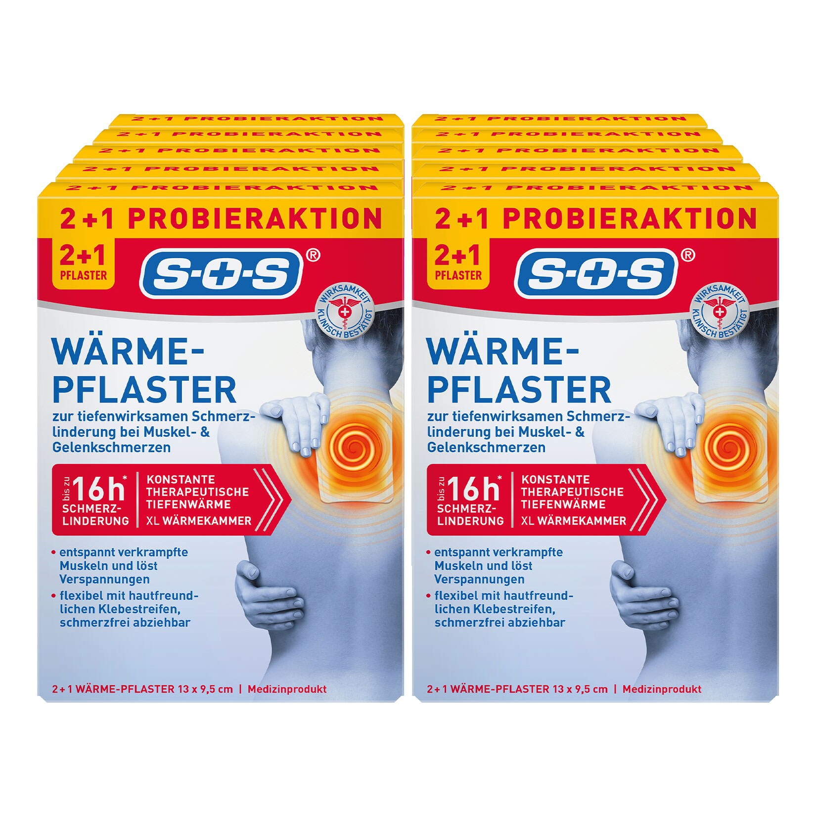 SOS W&auml;rme-Pflaster 2+1 gratis, 10er Pack - Bild 1