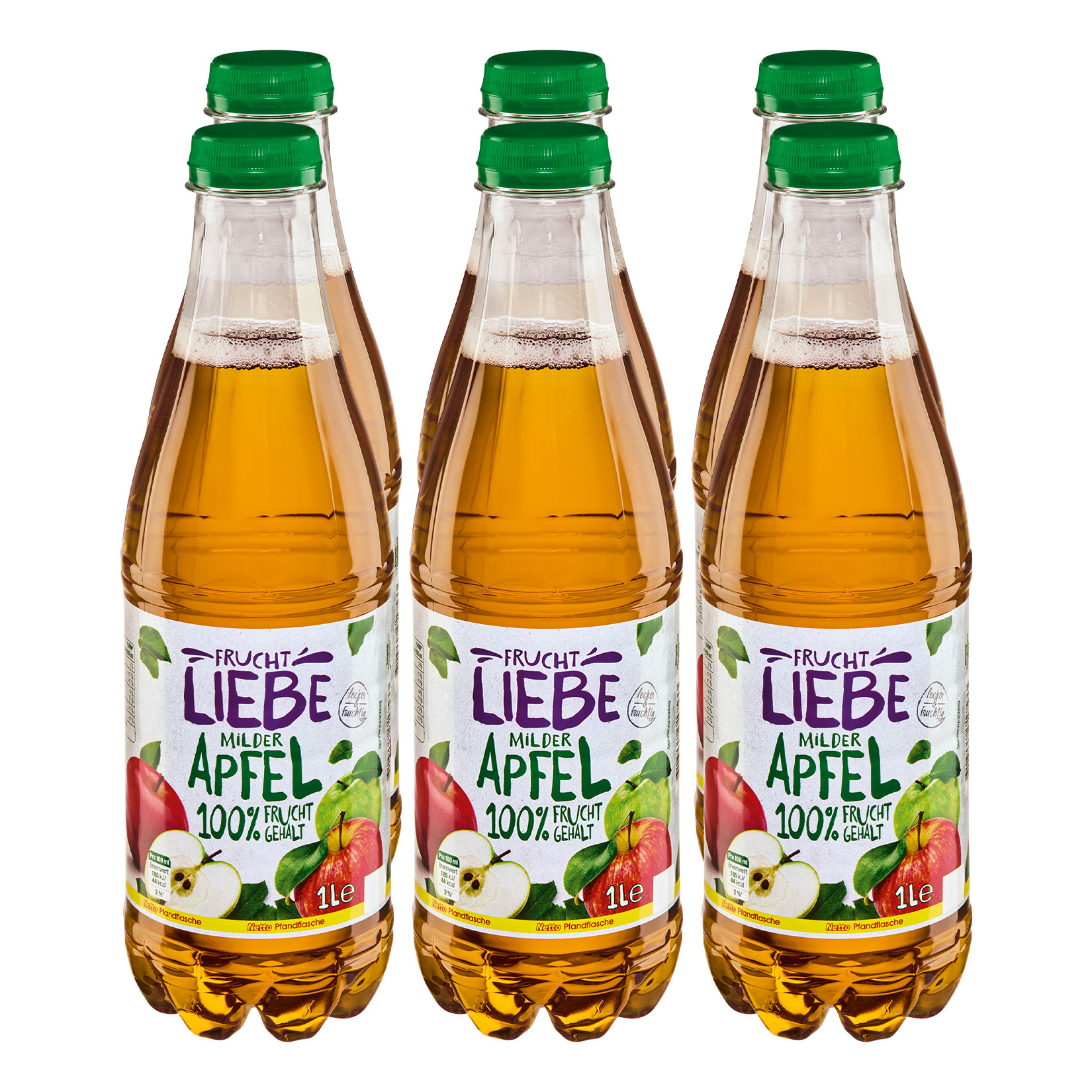 Fruchtliebe Milder Apfel 1 Liter, 6er Pack - Bild 1