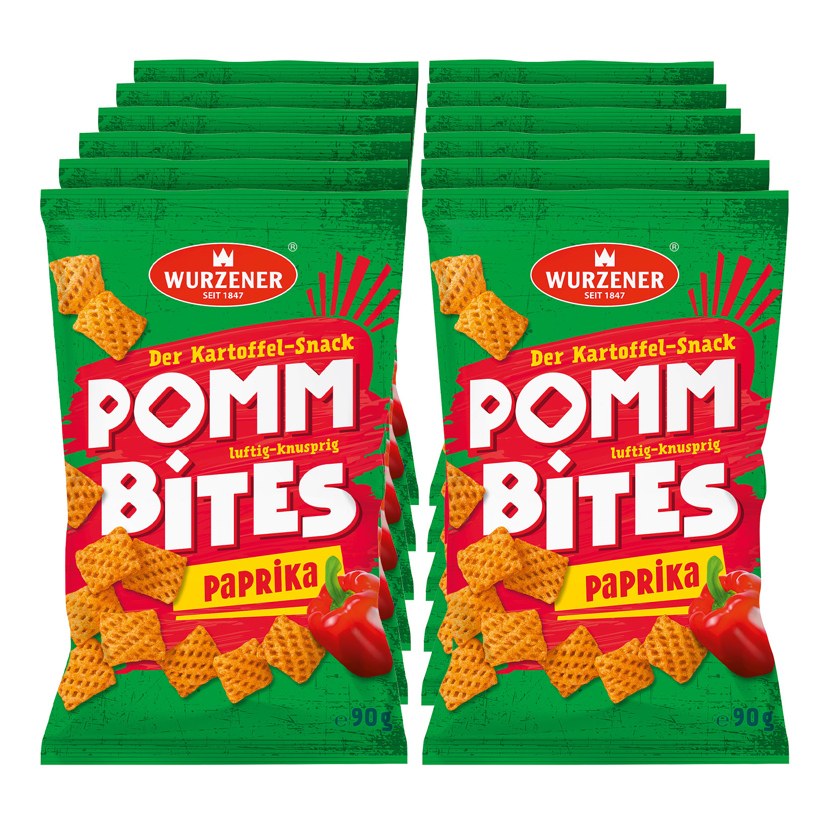 WURZENER PommBites Paprika 90 g, 12er Pack - Bild 1