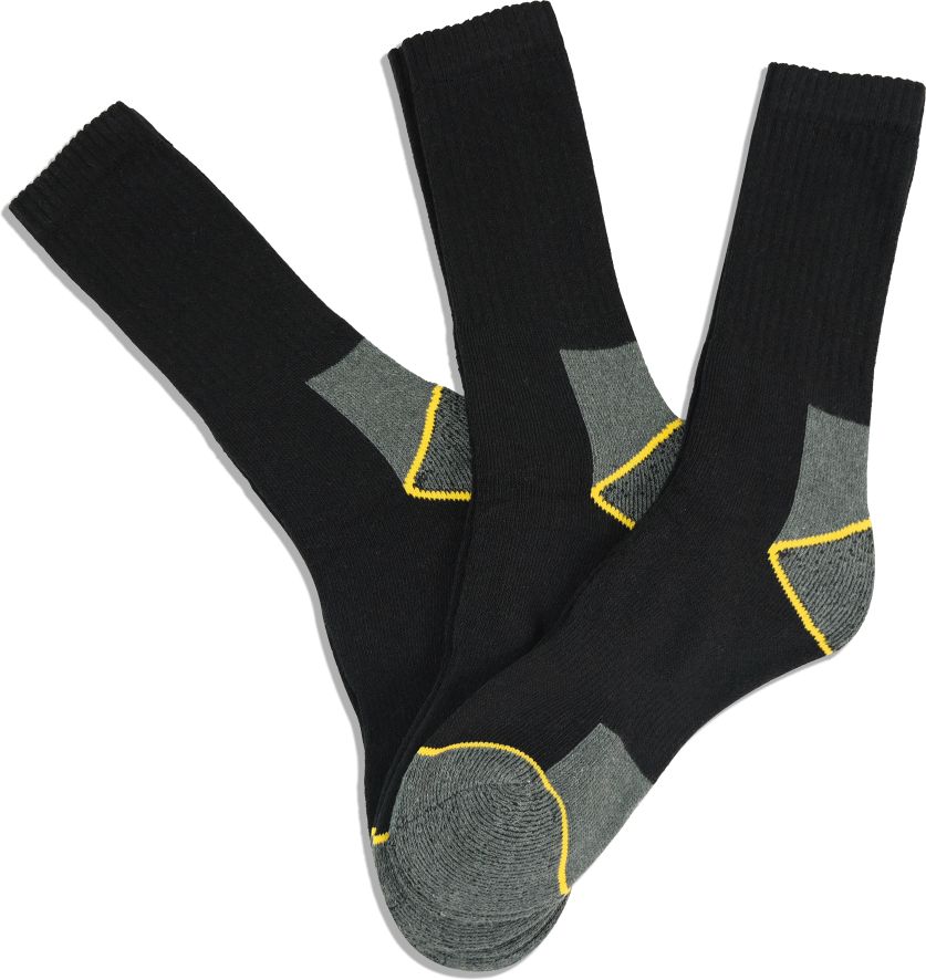 ARBEITSSOCKEN 3-ER PACK S.o.C, SCHWARZ 39/42 - Bild 1