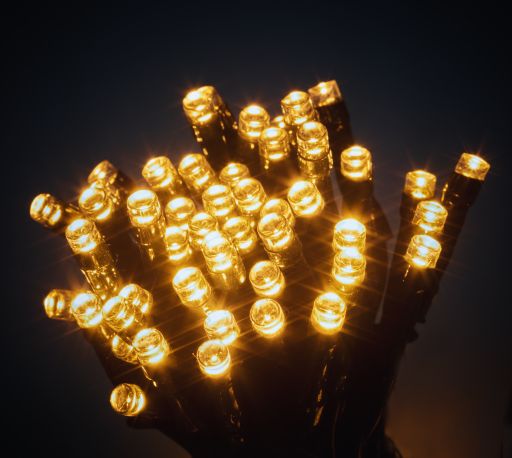 LED Lichterkette 100 LEDs, bernstein - Bild 1