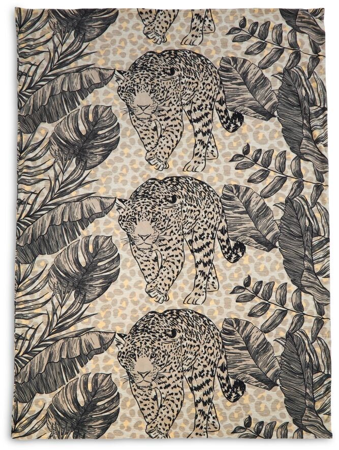 Dekor Bettwäsche Mikrofaser Fleece, 80×80 + 135×200 cm – Leopard Dschungel | 04311536077043