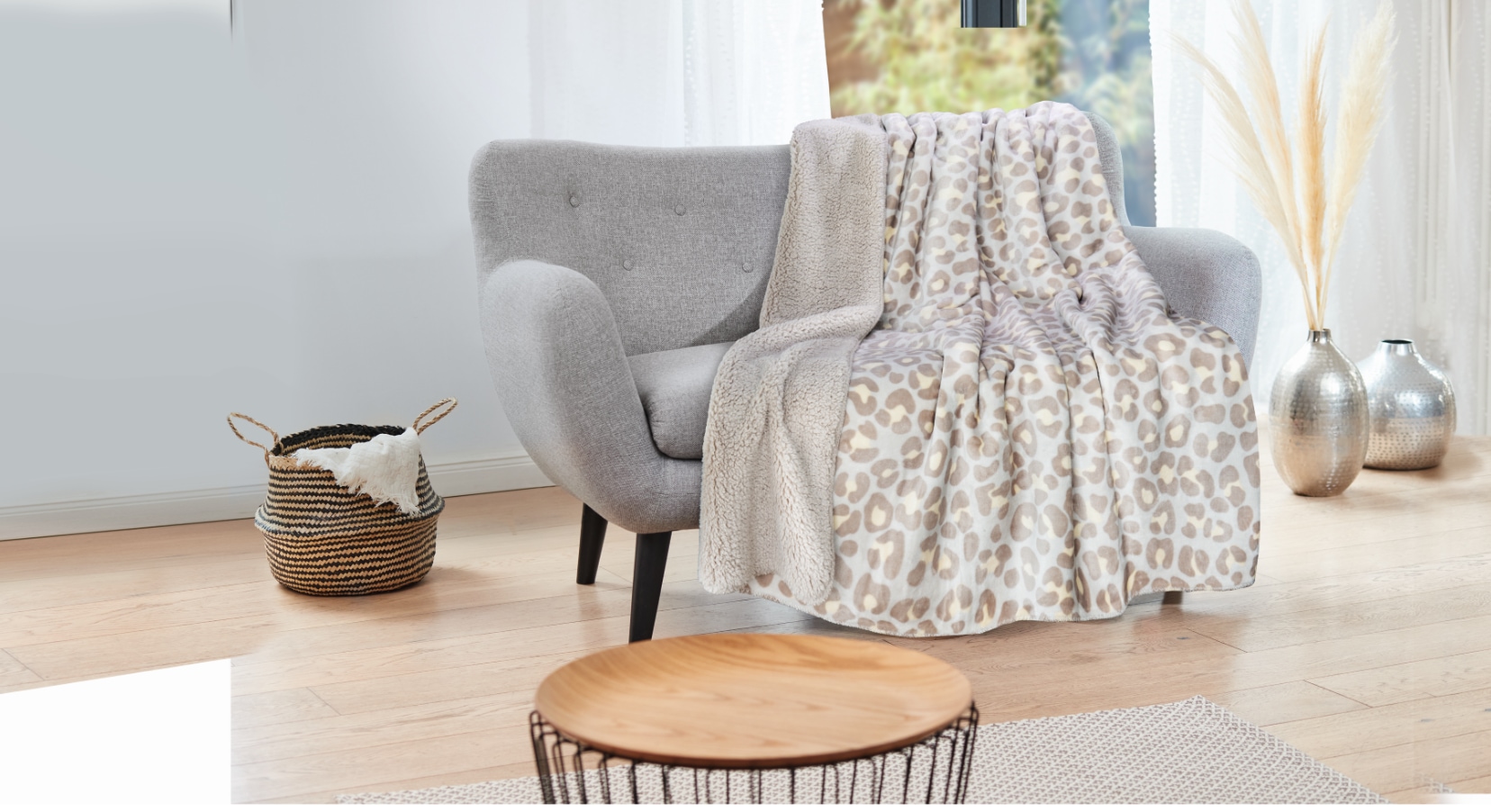 Dekor Sherpa Wohndecke 150x200 - Leo - Bild 1