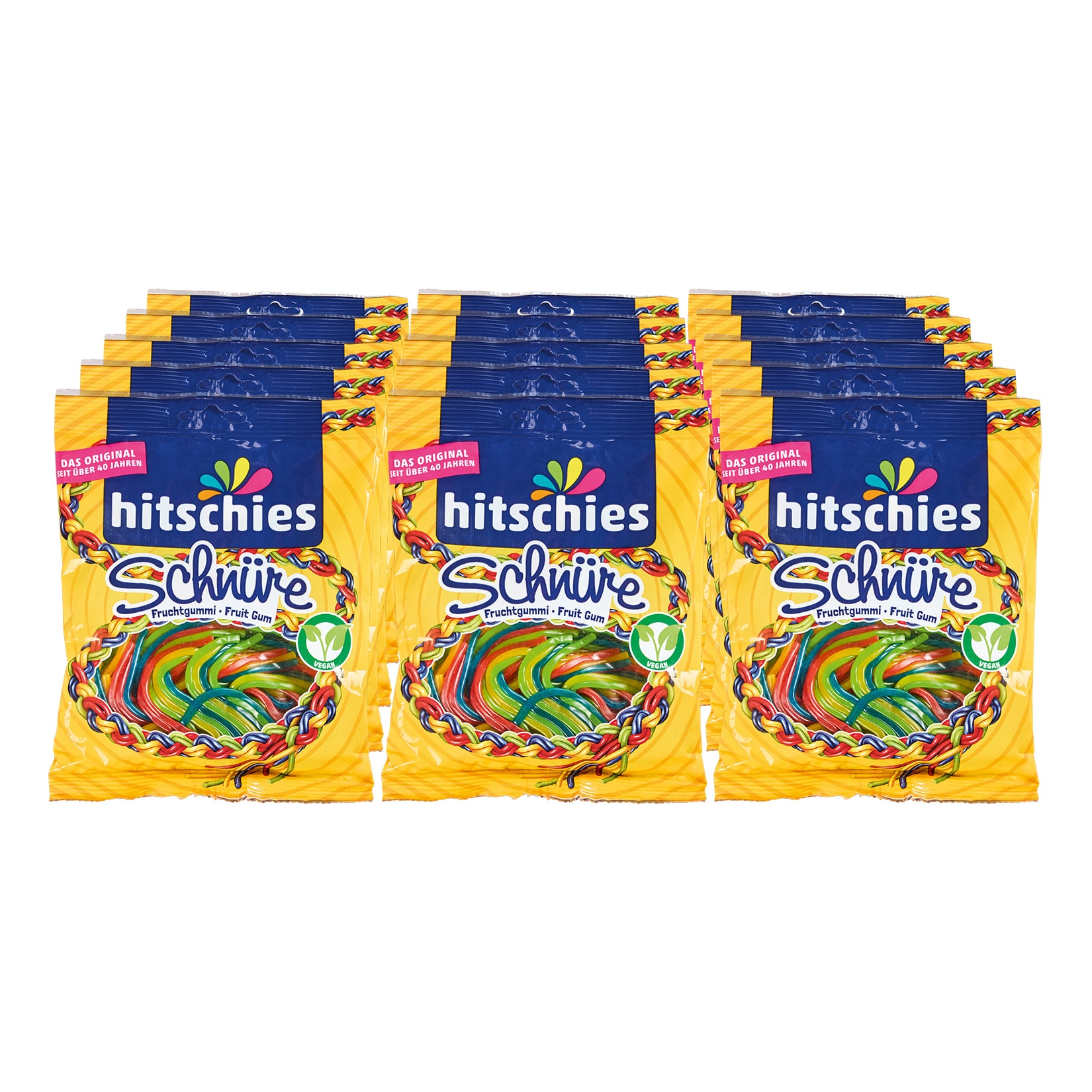 Hitschies Schn&uuml;re vegan 125 g, 15er Pack - Bild 1