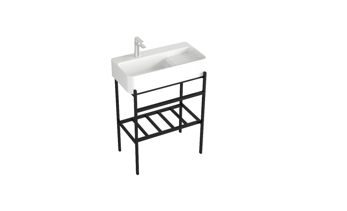 DELTA 60 Waschbecken-Konsolenset mit F&uuml;&szlig;en - Bild 1