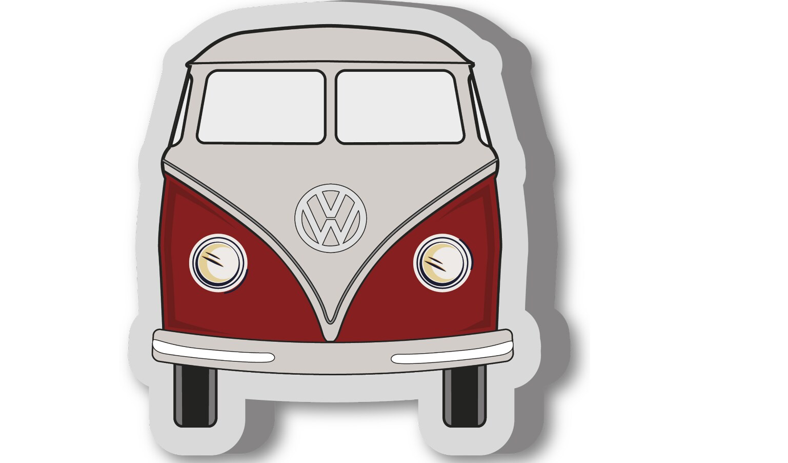 VW Bulli Kissen Formkissen - VW262 Red - Bild 1