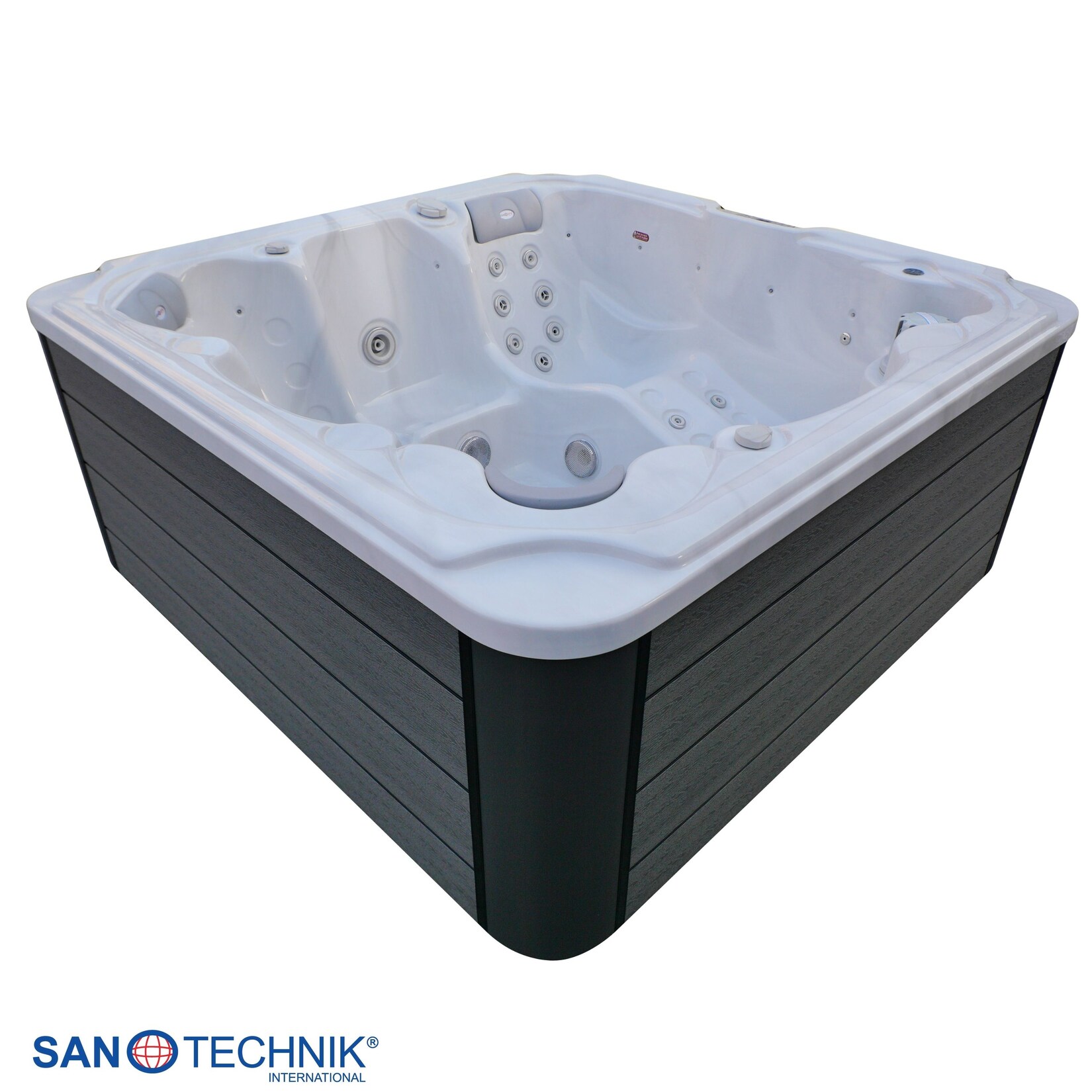 OUTDOORPOOL+AD+ST OASIS MAXI white marble 210x210x95 cm