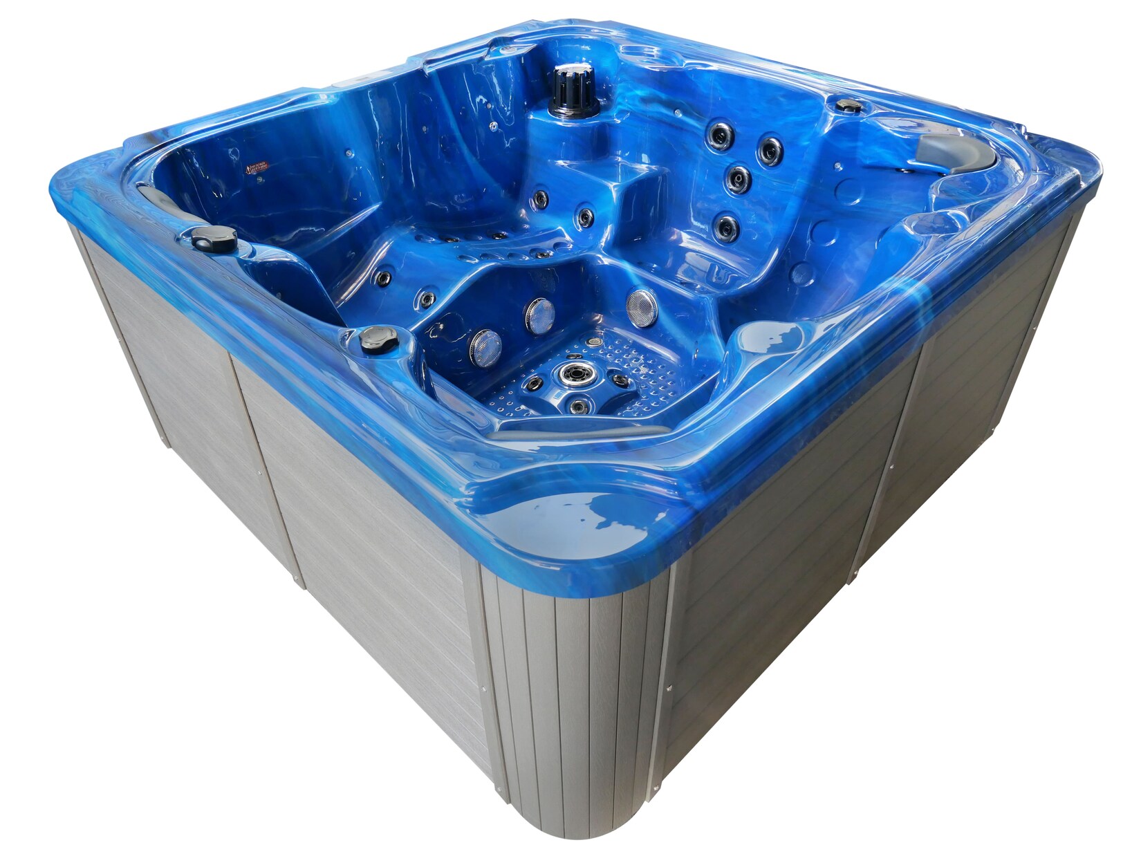 OUTDOORPOOL+AD+ST OASIS MAXI blue marble 210x210x95 cm