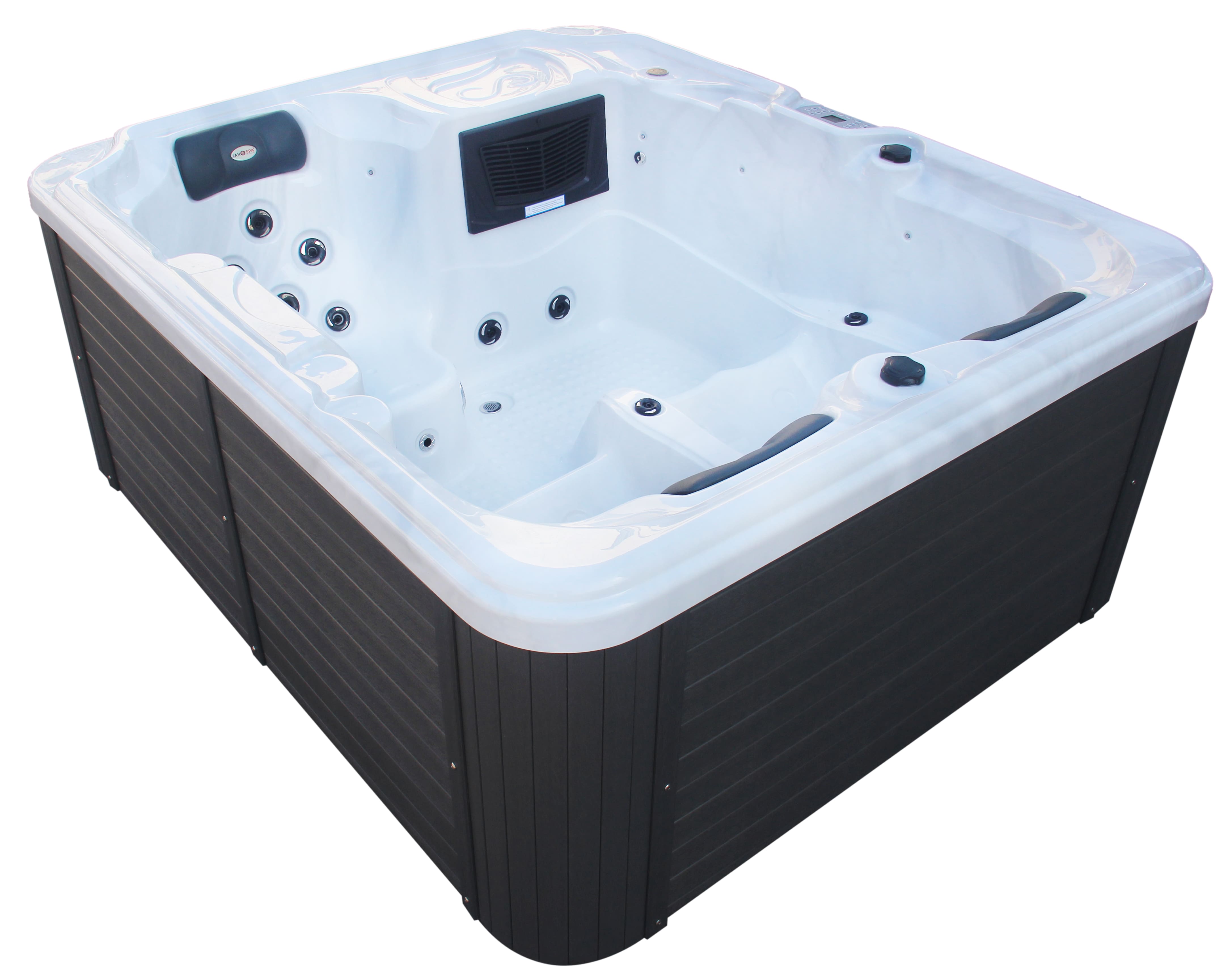 OUTDOORPOOL+AD+ST OASIS white marble 208x175x90 cm - Bild 1