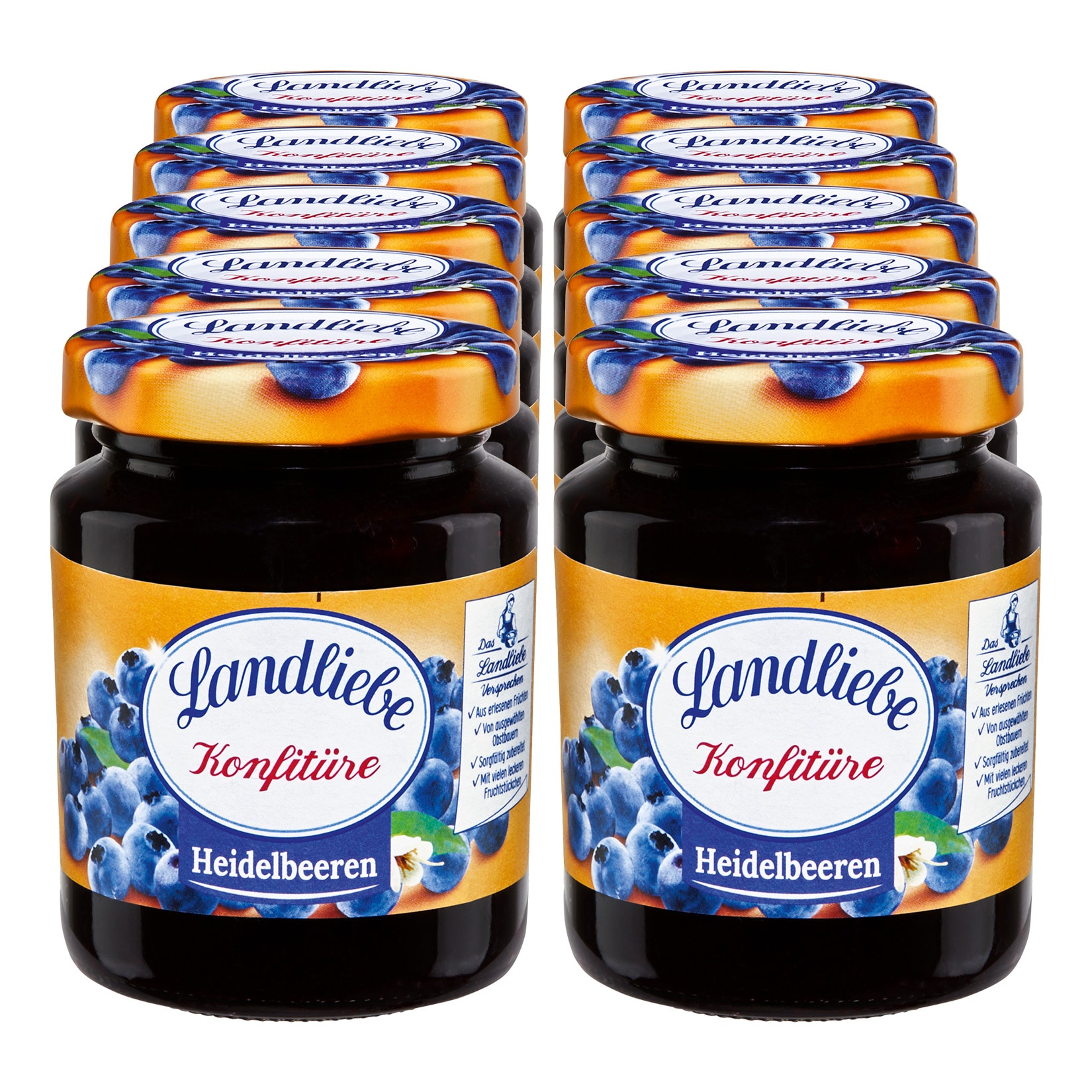 Landliebe Konfit&uuml;re Heidelbeere 200 g, 10er Pack - Bild 1