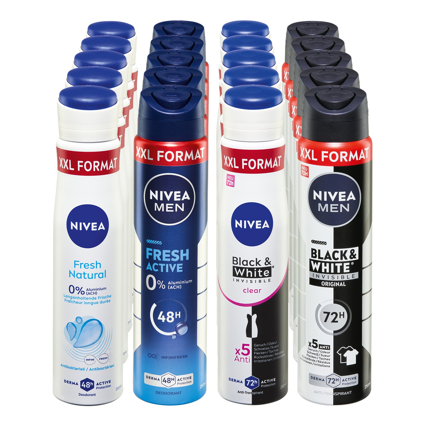 Nivea Deo Spray versch. Sorten 250 ml, 20er Pack - Bild 1