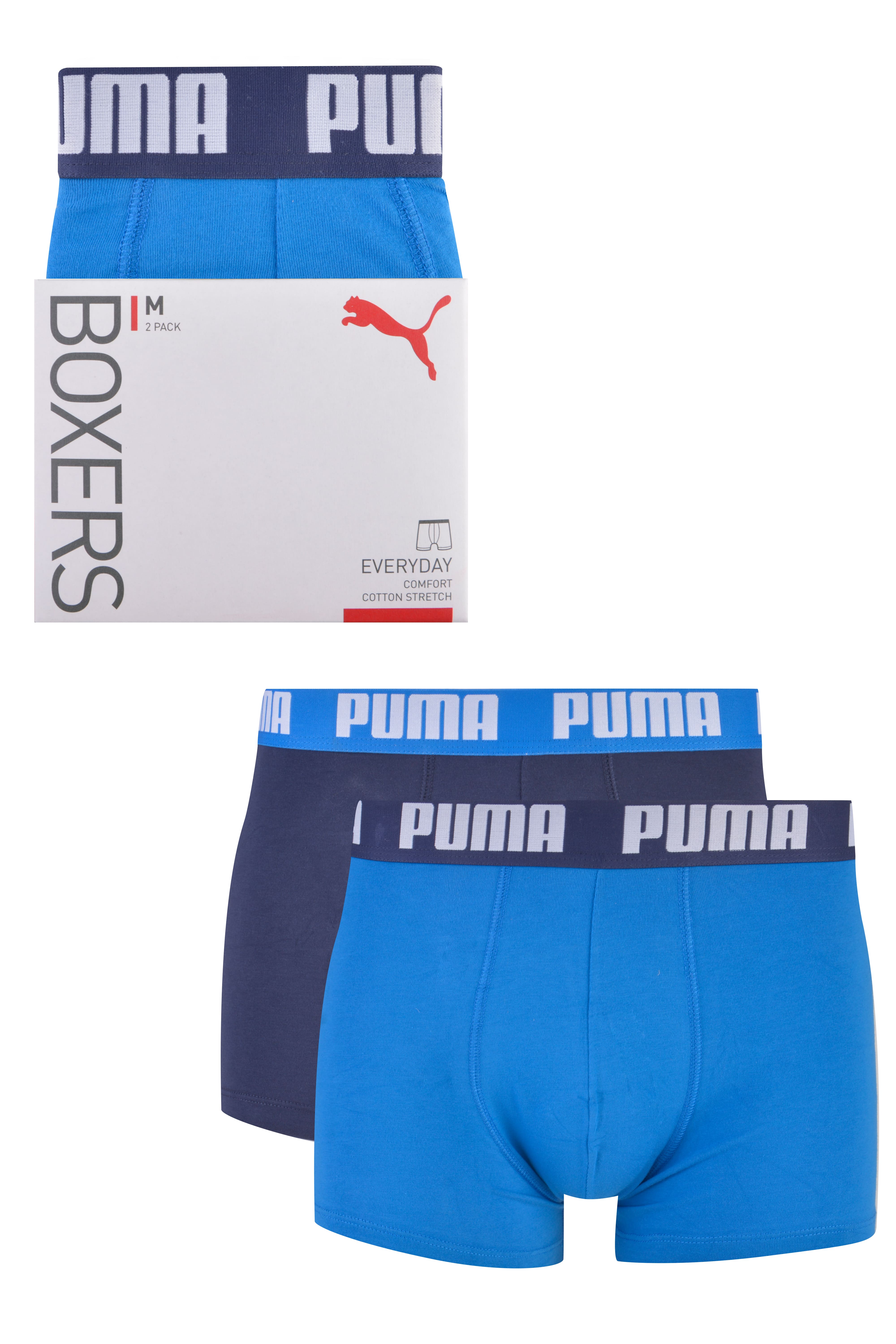 Puma Basic Boxershort Herren 2er Pack, blau, Gr. M - Bild 1