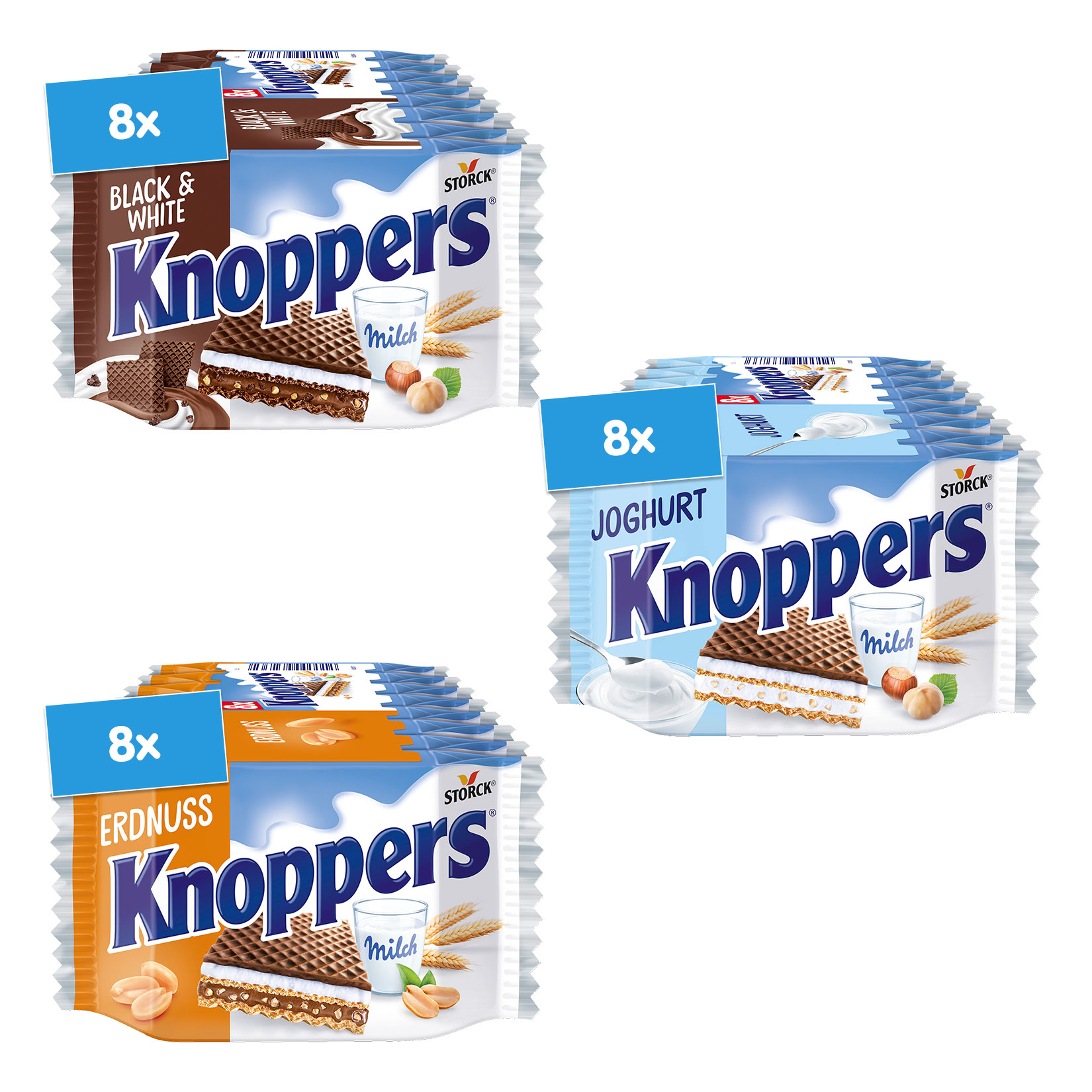 Knoppers 200 g verschiedene Sorten, 24er Pack - Bild 1