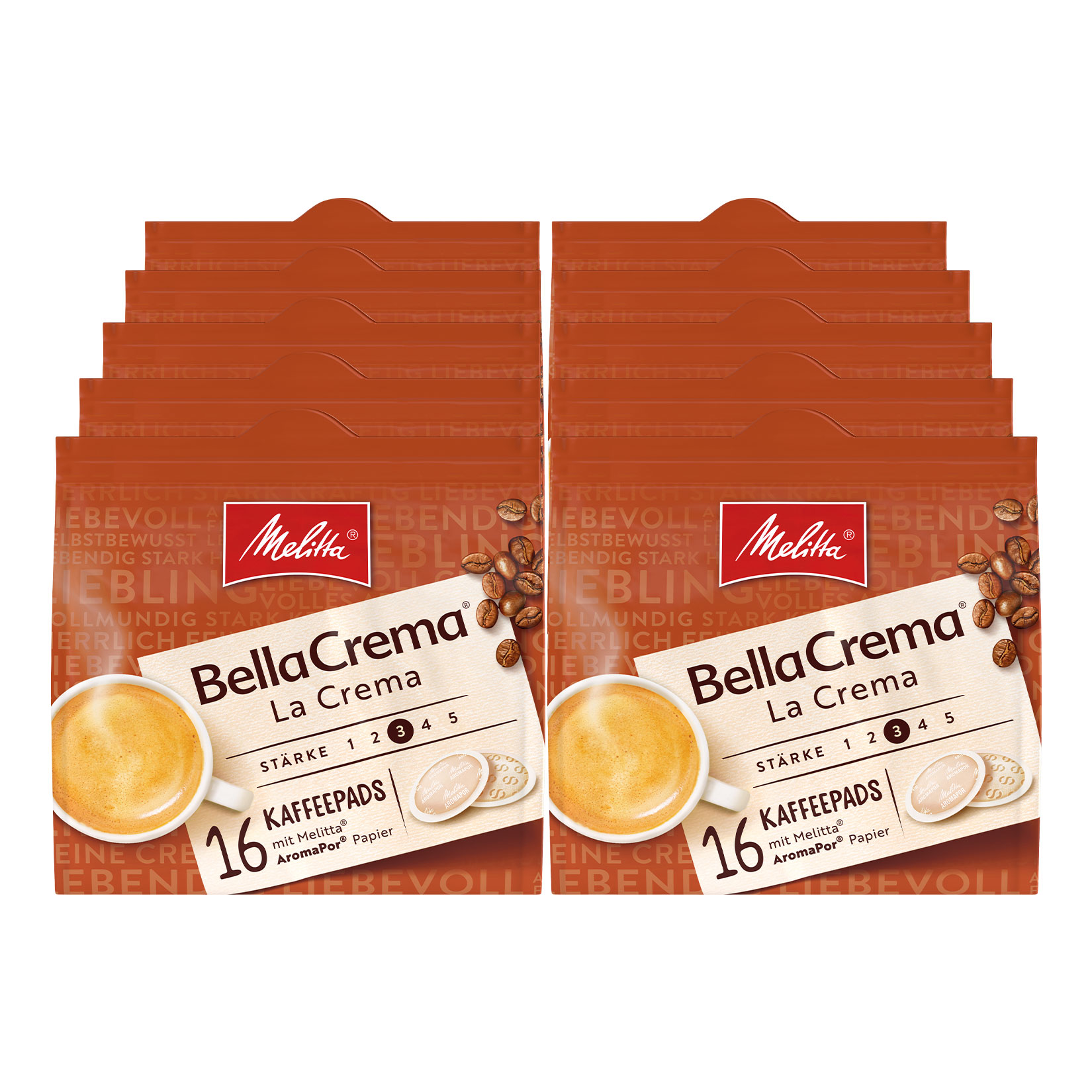 Melitta BellaCrema La Crema Pads 107 g, 10er Pack - Bild 1