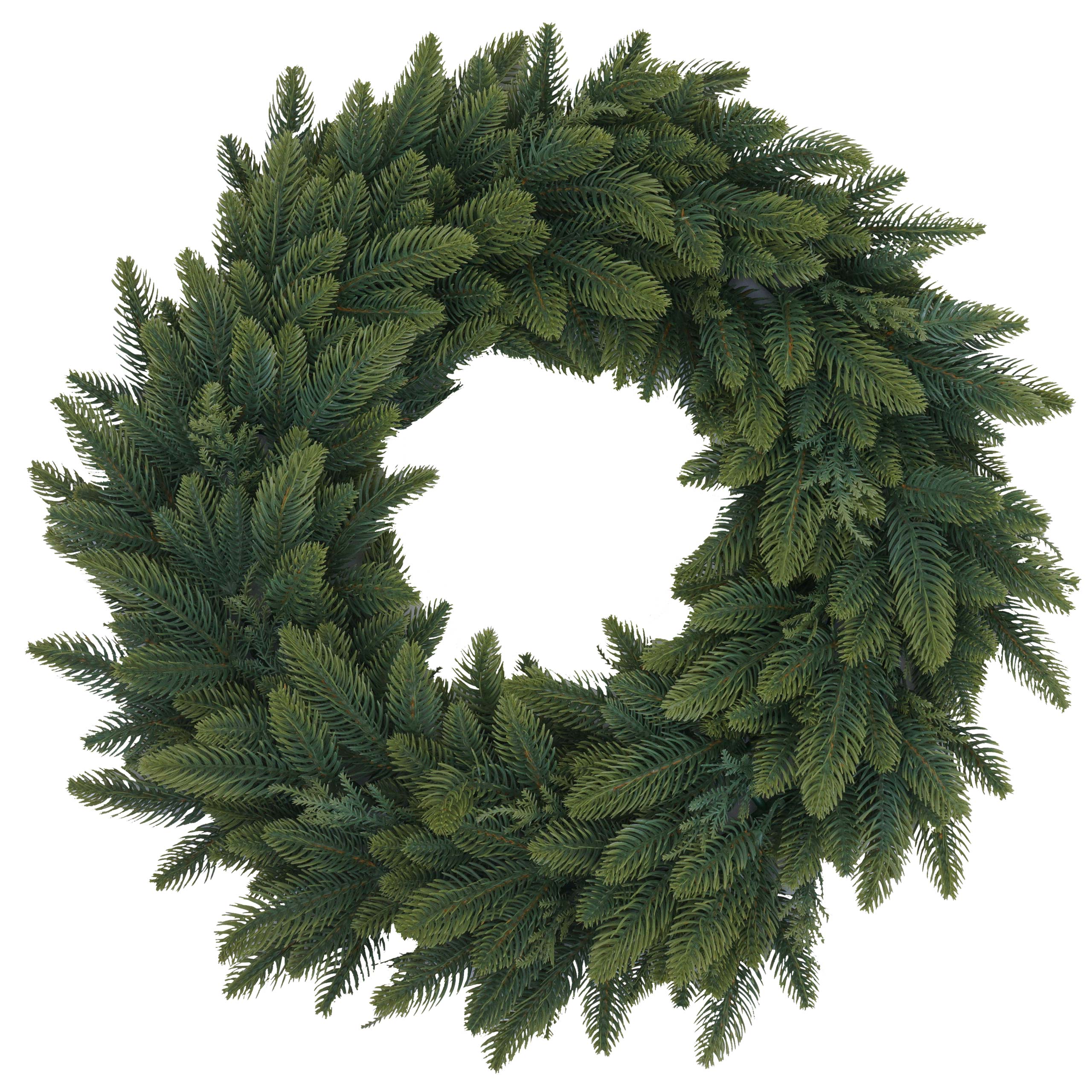 K&uuml;nstlicher Kranz MCW-O98, T&uuml;rkranz Tischkranz, Deko k&uuml;nstlich &Oslash; 60cm ~ gr&uuml;ne Tanne - Bild 1