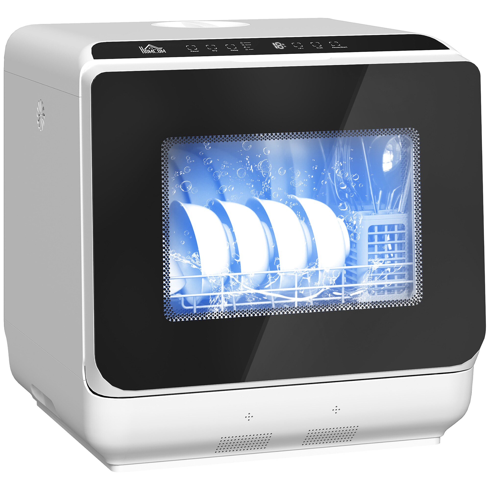 HOMCOM Tischgeschirrsp&uuml;ler Kunststoff, Hartglas - Bild 1