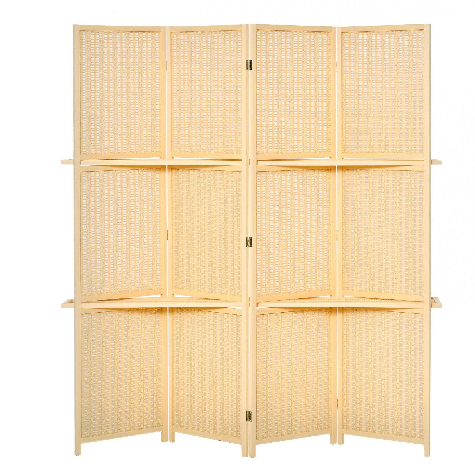 HOMCOM Paravent Bambus, Kiefernholz | 04255826825481