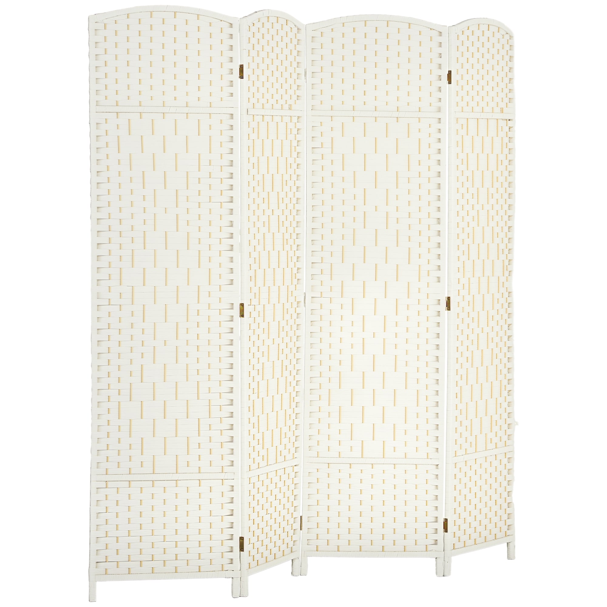 HOMCOM Paravent Polypropylen, Kiefernholz - Bild 1