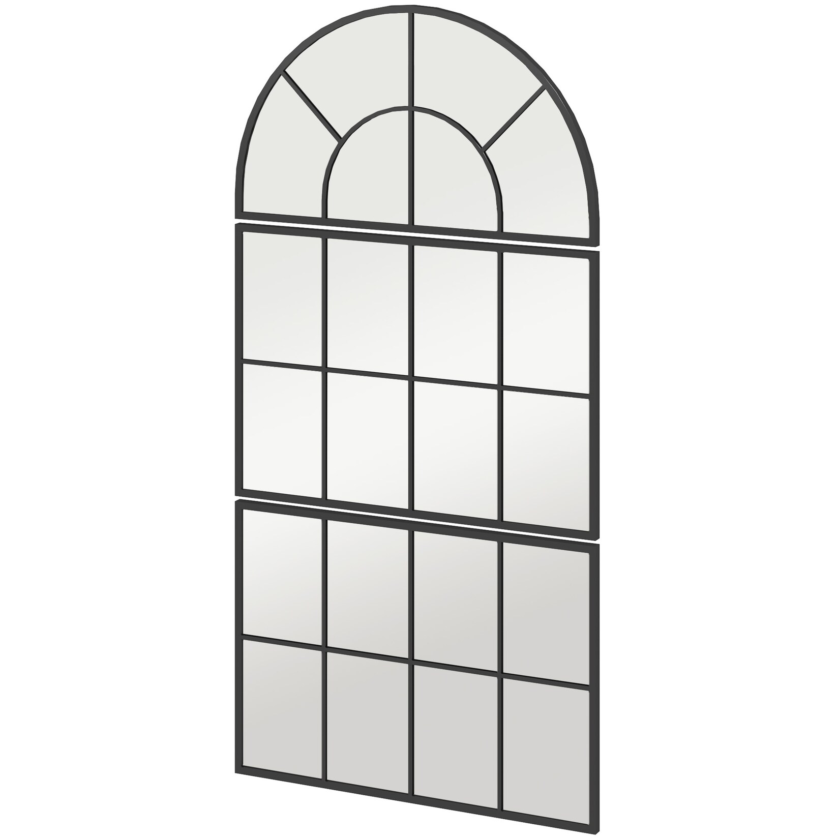 HOMCOM Wandspiegel Glas, Metall | 04255826848374