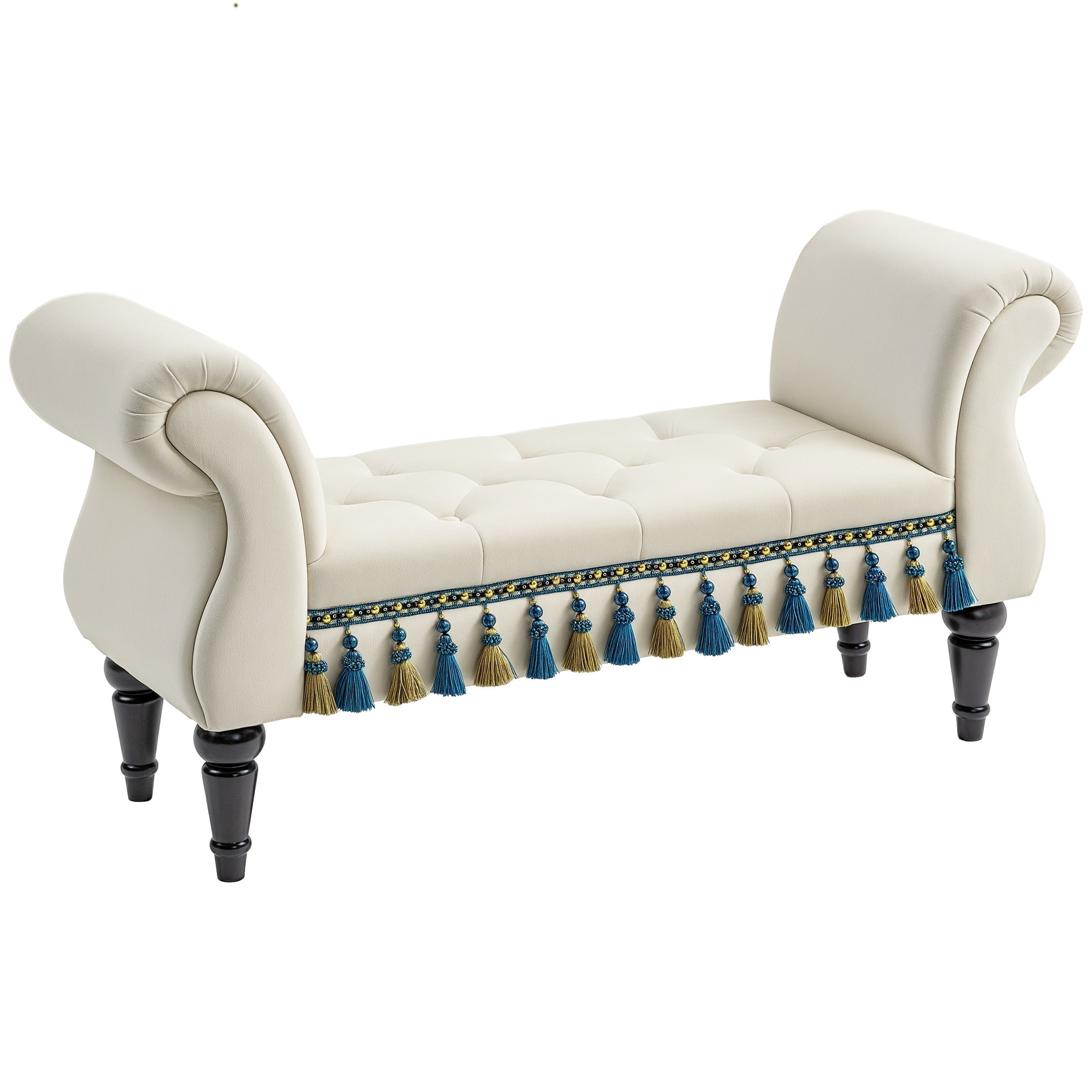 HOMCOM Polsterbank Samt, Holz, Schaumstoff - Bild 1