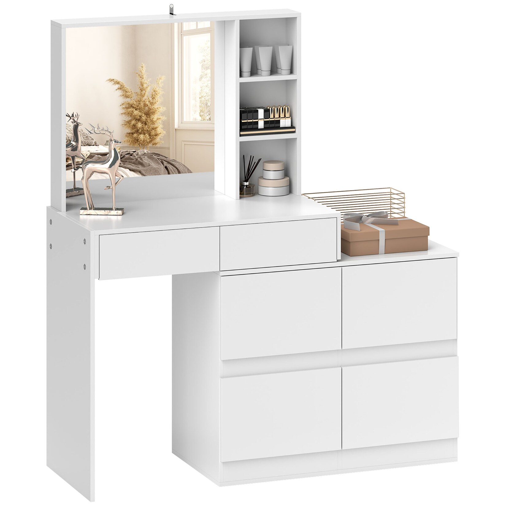 HOMCOM Schminktisch MDF, Acryl | 04255826836869