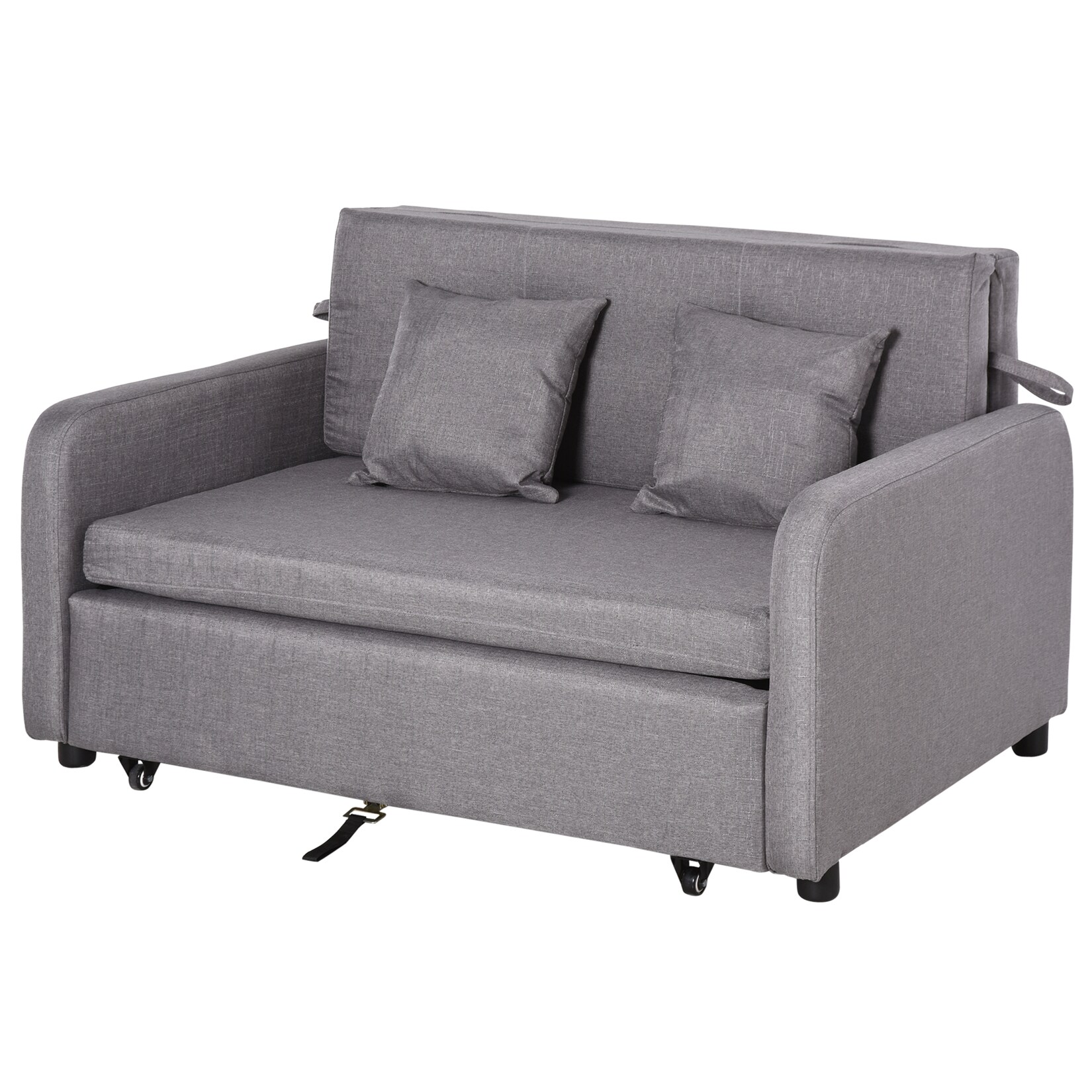 HOMCOM Schlafsofa Leinen, Metall | 04255826805773