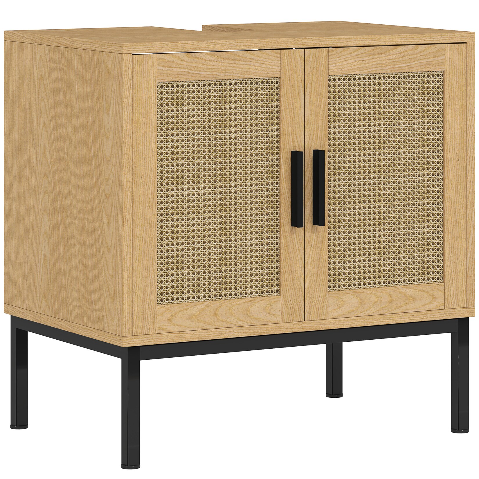 kleankin Waschbeckenunterschrank Spanplatte, Rattan | 04255826827768