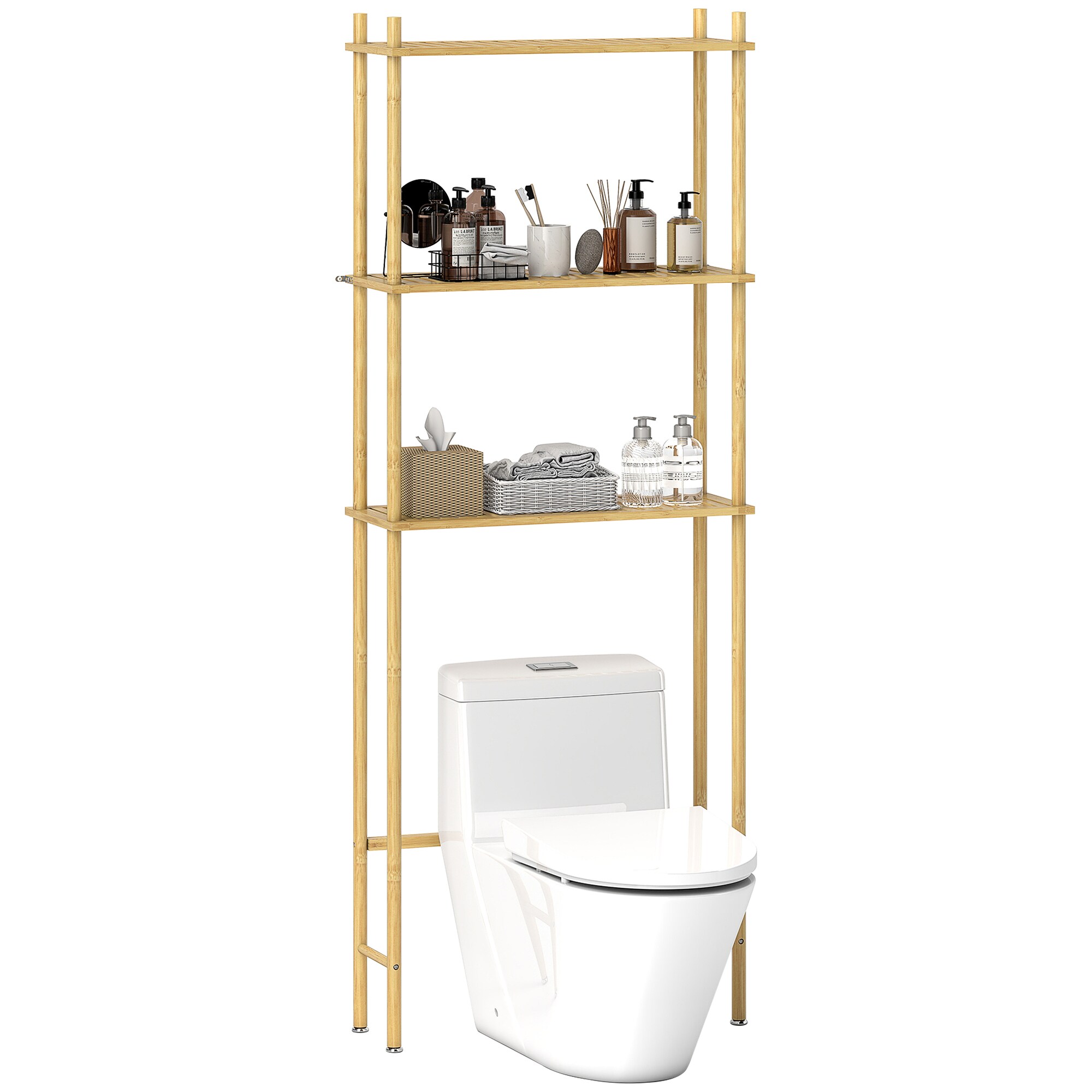 HOMCOM Toilettenregal Bambus - Bild 1